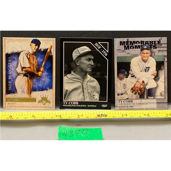 (3) Ty Cobb Baseball Cards