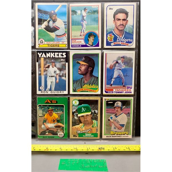 (18) Vintage Pre-1989 Baseball Cards