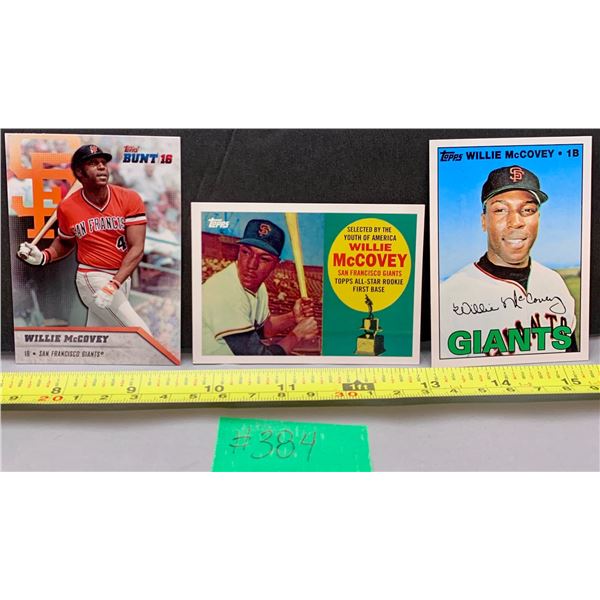 (3) Willie McCovey Baseball Cards