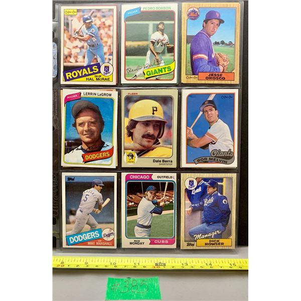 (18) Vintage Pre-1989 Baseball Cards