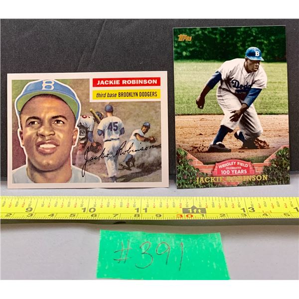 (2) Jackie Robinson MLB Baseball Cards