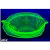 Image 2 : Uranium glass oval creamer, 2 1/2 x 5 1/2 inches, no damage, glows!