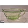 Image 4 : Uranium glass oval creamer, 2 1/2 x 5 1/2 inches, no damage, glows!