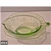 Image 5 : Uranium glass oval creamer, 2 1/2 x 5 1/2 inches, no damage, glows!