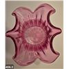 Image 3 : Vintage cranberry glass vase, 8 inches tall, no damage, hand blown w/pontil