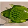 Image 3 : Green Altaglass art glass duck w/label, no damage, 9 inches tail to beak