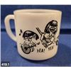 Image 1 : RARE!!! Original 1960s "The Beatles" Federal Glass  milk glass mug, small factory,smear at end of gr