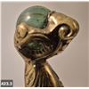 Image 3 : Pair of solid brass and glass ball & claw table/stool feet 3 3/4 inches