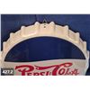 Image 2 : Pepsi-Cola 14 inch Double-Dot bottle cap sign with hanger, repro