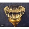 Image 2 : Set of 2 antique glass door knobs with threaded rod, good shape