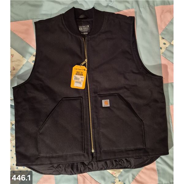 Mens new-with-tags Carhartt Duck Vest, 2XL Regular, new condition