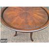Image 3 : Vintage solid mahogany round parlor table, few blemishes - 24"w x 25.5"H