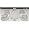 Image 1 : Fire King-  Anchor Hocking - 5 cups & 5 saucer, Dinner Plate (Oven Proof)