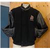 Image 2 : Men's Large Black Melton Jacket with leather Sleeves