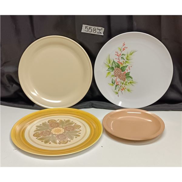 (3) Dinner Plate, Small Plate inc. Melmac etc.