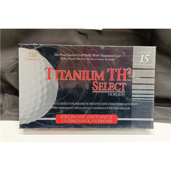 (15) Titanium TH2 Select Golf Balls – NIB