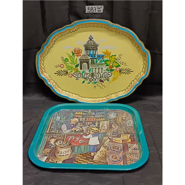 (2) Big Serving Trays (Made in England)