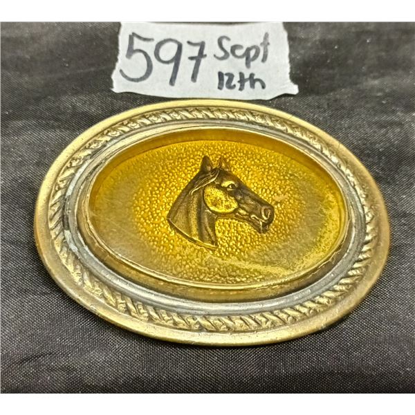 Vintage Horse Belt Buckle