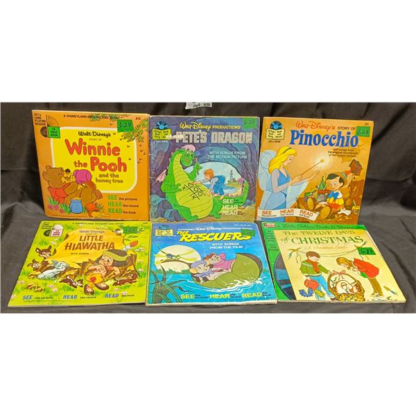 (6) Children’s Books & Records (each book comes w/ 33 ? vinyl recording)