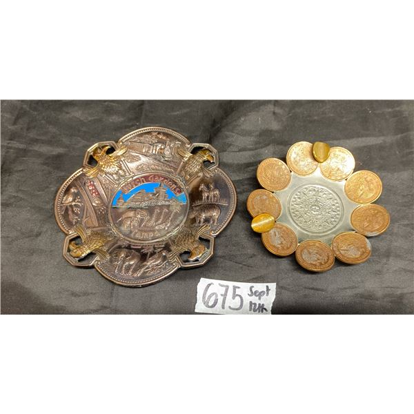 (2) Souvenir Ashtrays