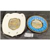 Image 1 : (2) Chokin Art Plates – Gold Trim