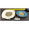 Image 2 : (2) Chokin Art Plates – Gold Trim