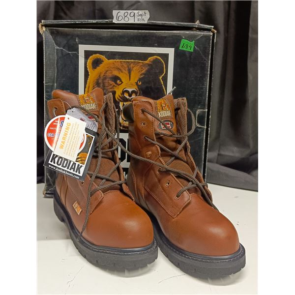 NEW Kodiak Steel Toe Work Boots – Brown, Size 7.5EE