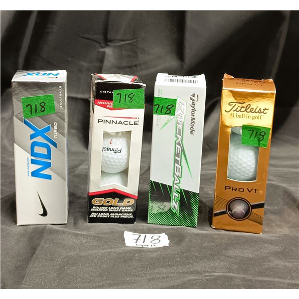 (4) Sleeves of Assorted 3pk Golf Balls (12 total)