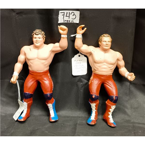 (2) 1986 Titan Wrestling Figure – British Bulldogs
