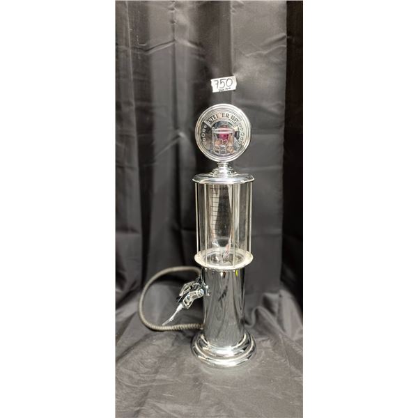 Silver Coloured Vintage-Style Gas Pump Alcohol Decanter