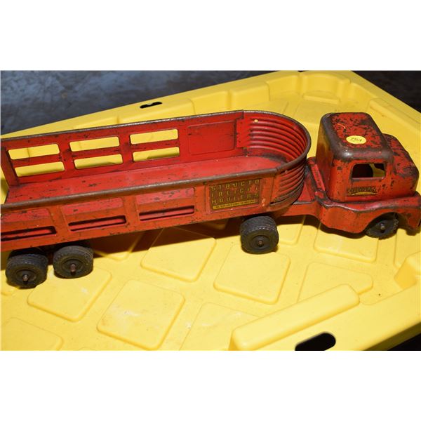 Structo Cattle Hauler Steel Toy Truck
