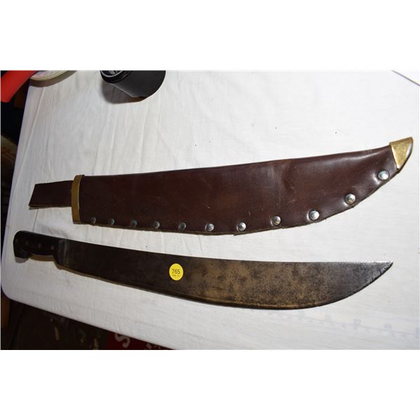 WWII Collins Legitimus Machete with Leather Sheath