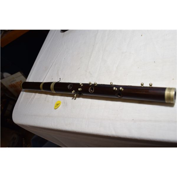 Antique Wood and Brass Multijointed Flute