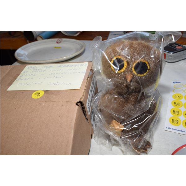 Authentic 1960’s Inuit Sealskin Ookpik Owl