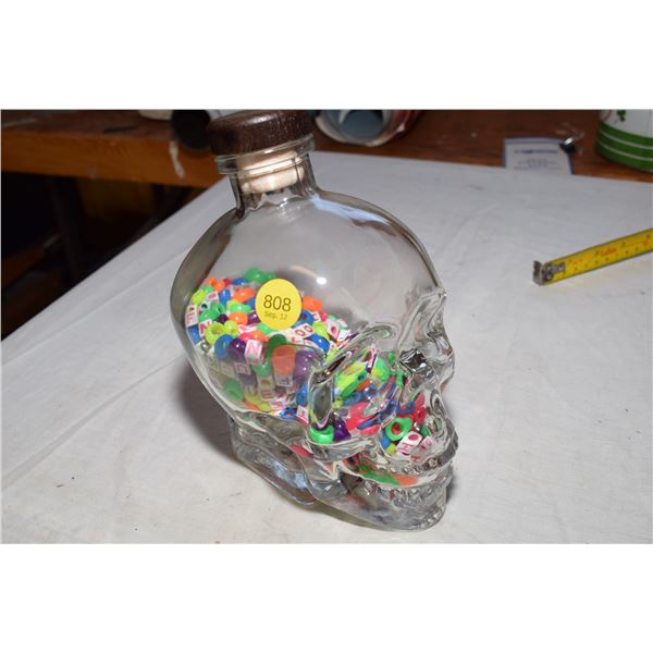 Crystal Head Vodka Bottle w/ Beads