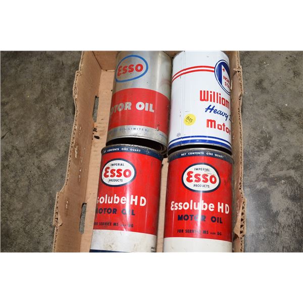 (4) Old Oil Cans – North Star, Esso
