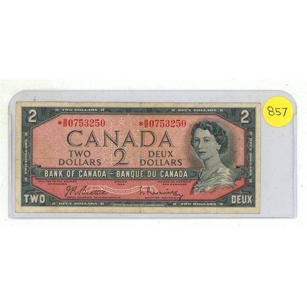 1955 Bank of Canada Two Dollar.