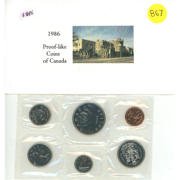 1986 Canada Proof Like Uncirculated Coin Set.