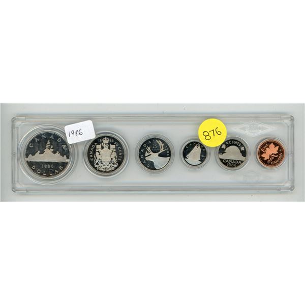 1986 Canada Proof Like Coin Set.