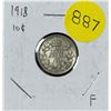 Image 1 : 1918 Canada Silver 10 Cents.