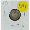 Image 1 : 1933 Canada Silver 10 Cents.