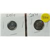Image 1 : 2017 Canada Proof Like 5 and 10 Cents.