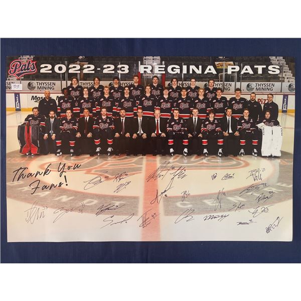 2022-23 Regina Pats Autographed Poster