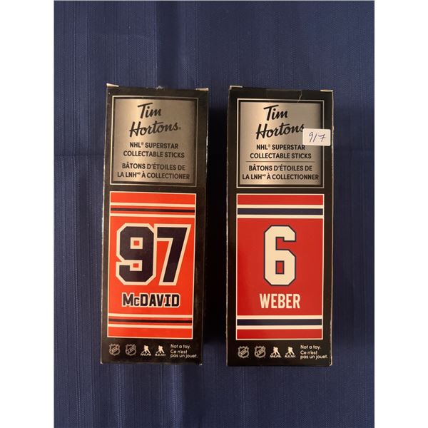 Connor McDavid / Shea Weber - Tim Horton's Mini Sticks