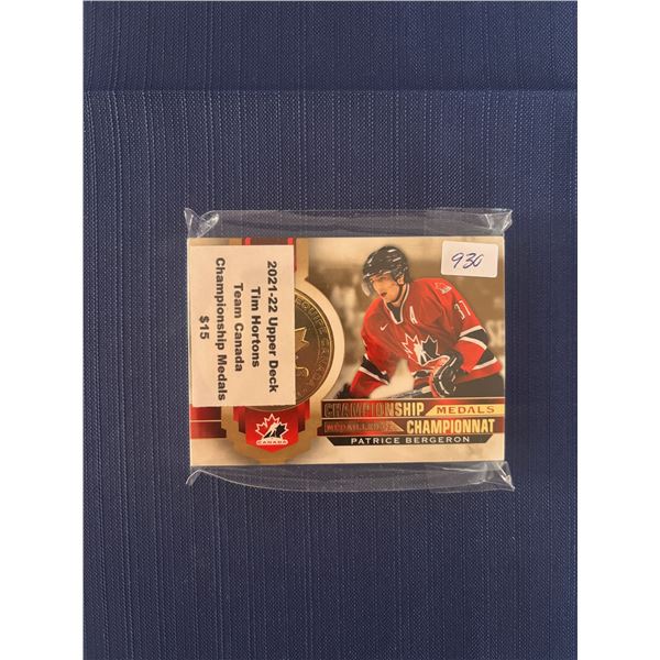 Tim Horton's Championship Medals Insert Set - 2021-22