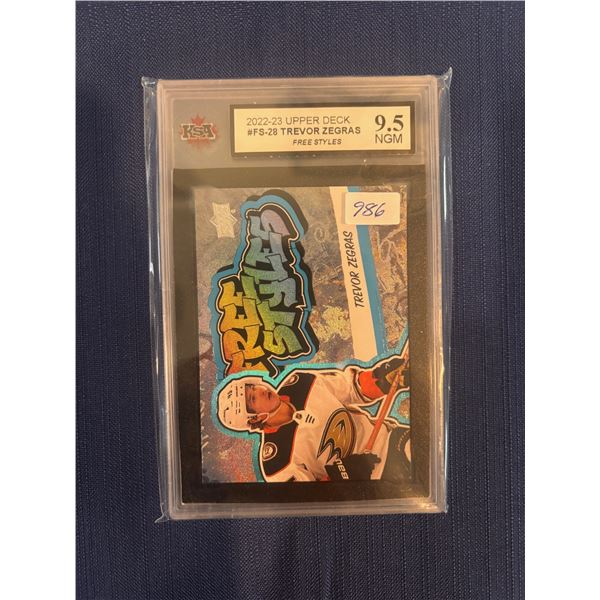 Trevor Zegras - Freestyles Hockey Card - Graded Near Gem Mint
