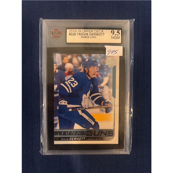 Travis Dermott - Young Guns Rookie Card - Graded - Near Gem Mint