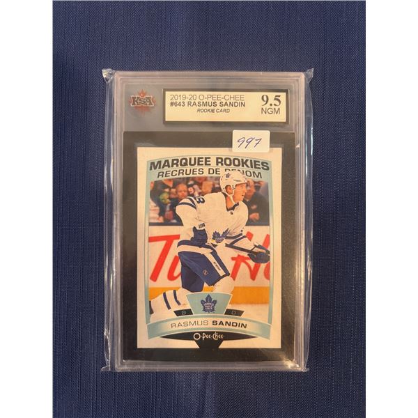 Rasmus Sandin - Rookie Card - Graded Near Gem Mint