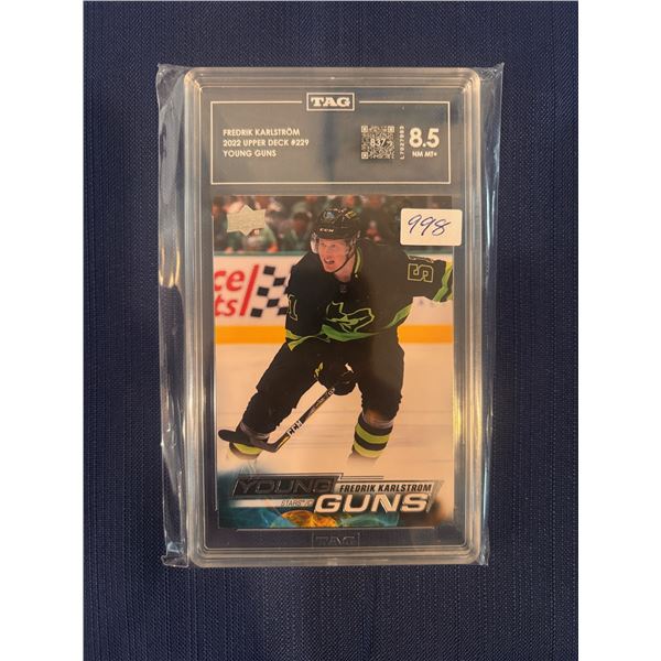 Fredrik Karlstrom - Young Guns Rookie Card - Graded Near Mint/Mint+