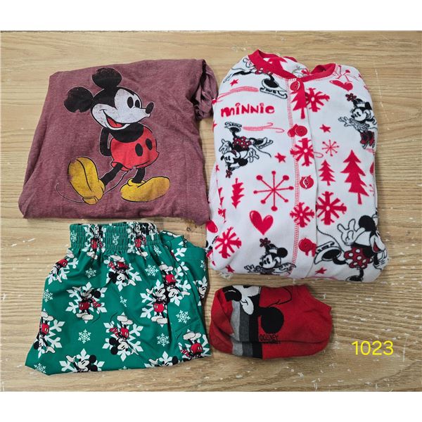 Disney Mickey/Minnie Ladies Clothing Lot – PJ’s, Socks, Shirt, Shorts